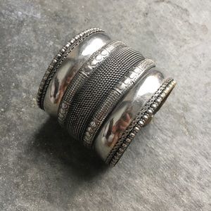 Silver Tone Cuff Bracelet
